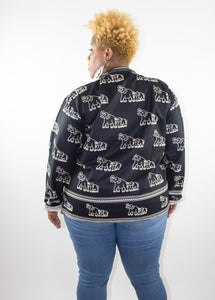 Reversible African Jacket-Elephant Print