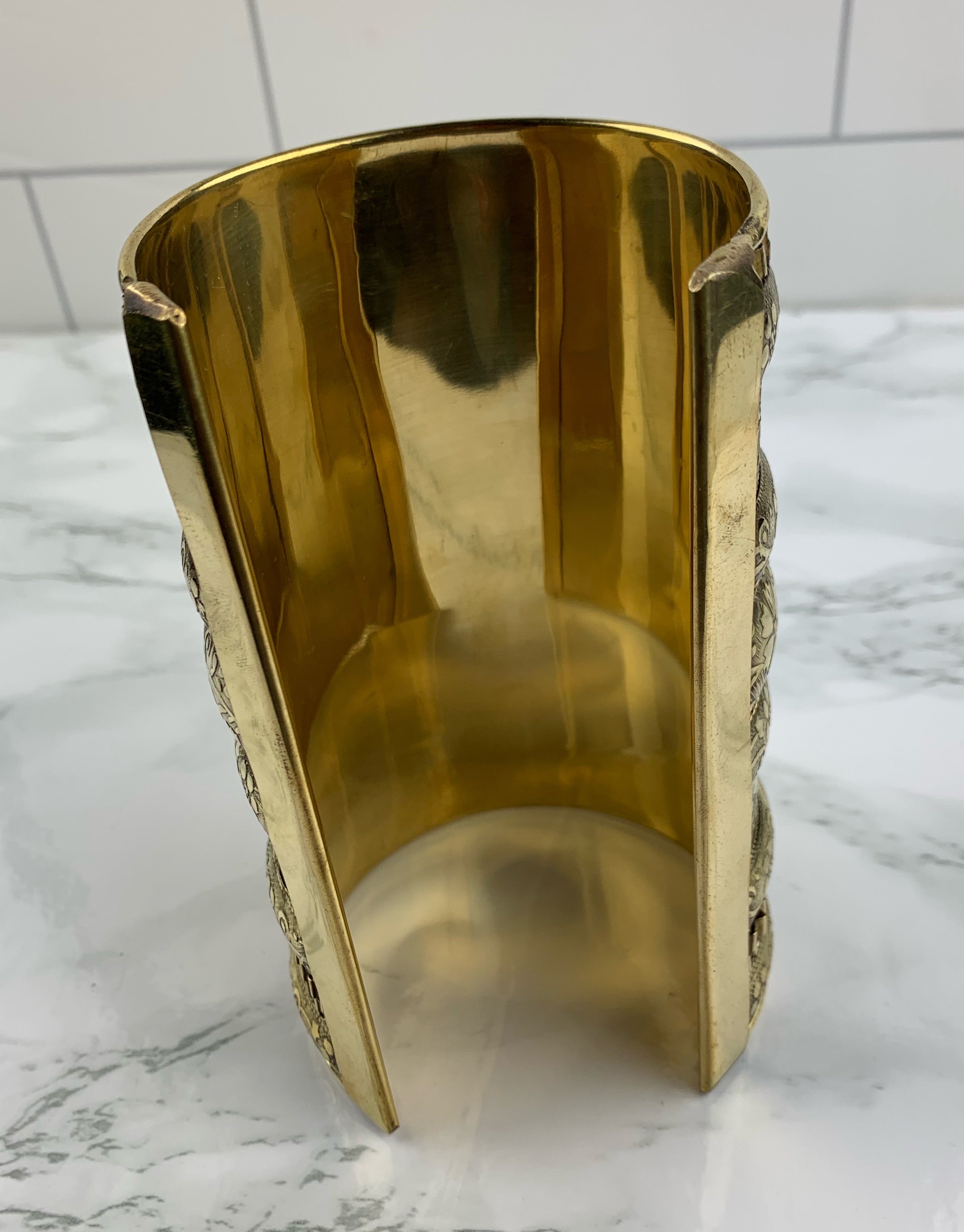 Long Elephant Gold cuff
