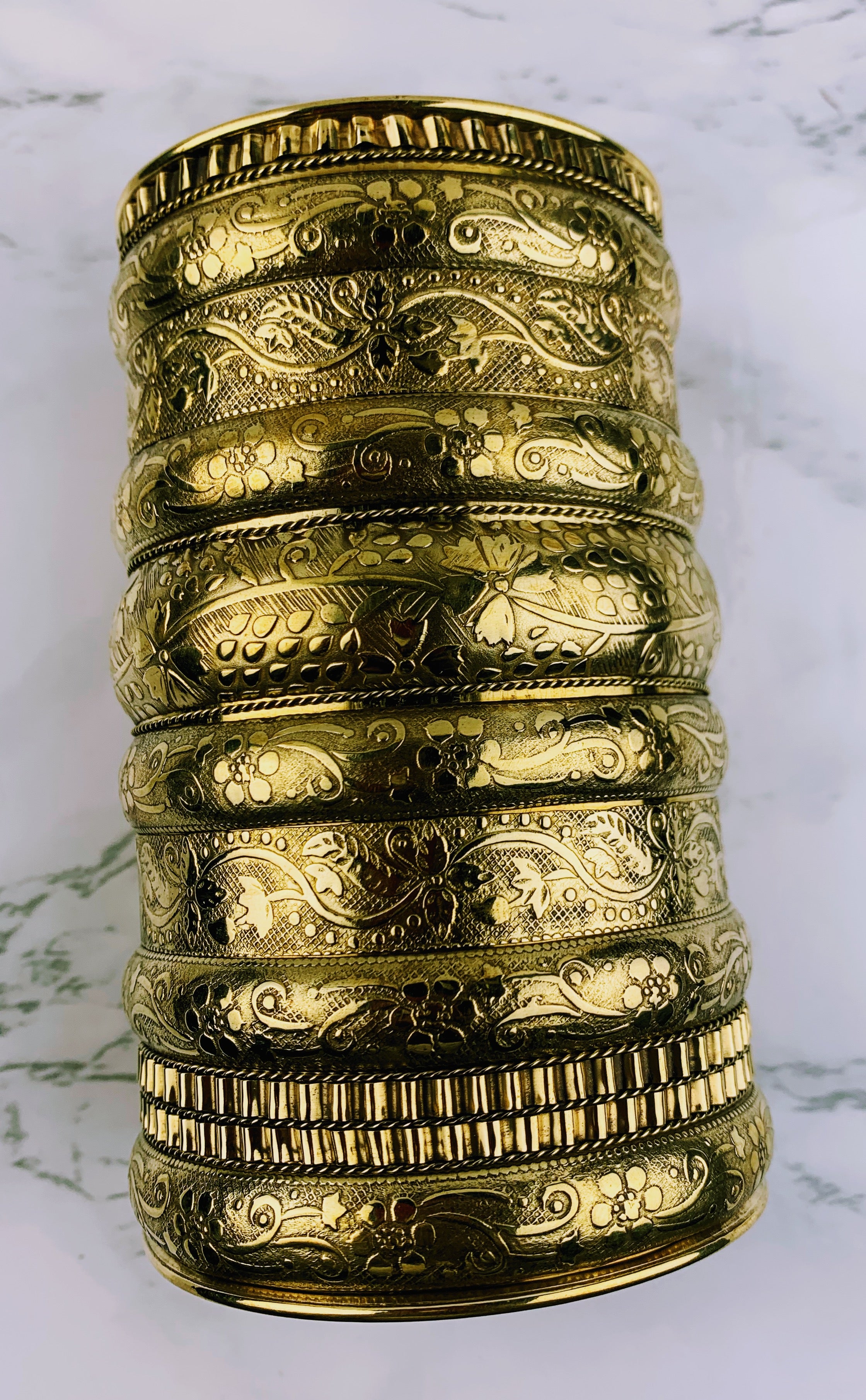 Long Elephant Gold cuff