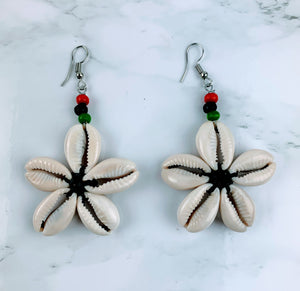 RBG Cowrie Shell Earrings