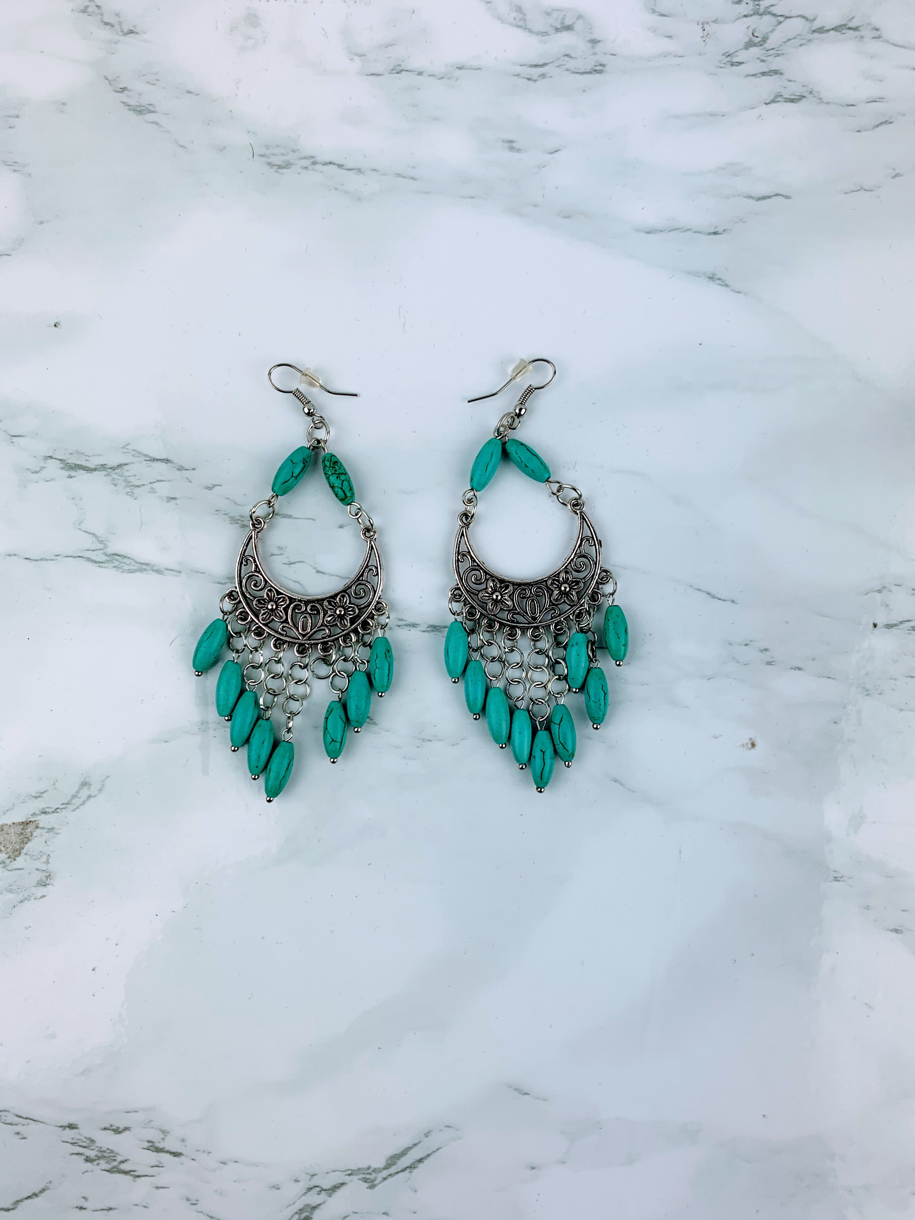 Turquoise Beads Earrings