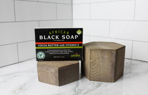 Cocoa Butter African Black Soap  & Vitami E Bar Soap - 3.5 oz