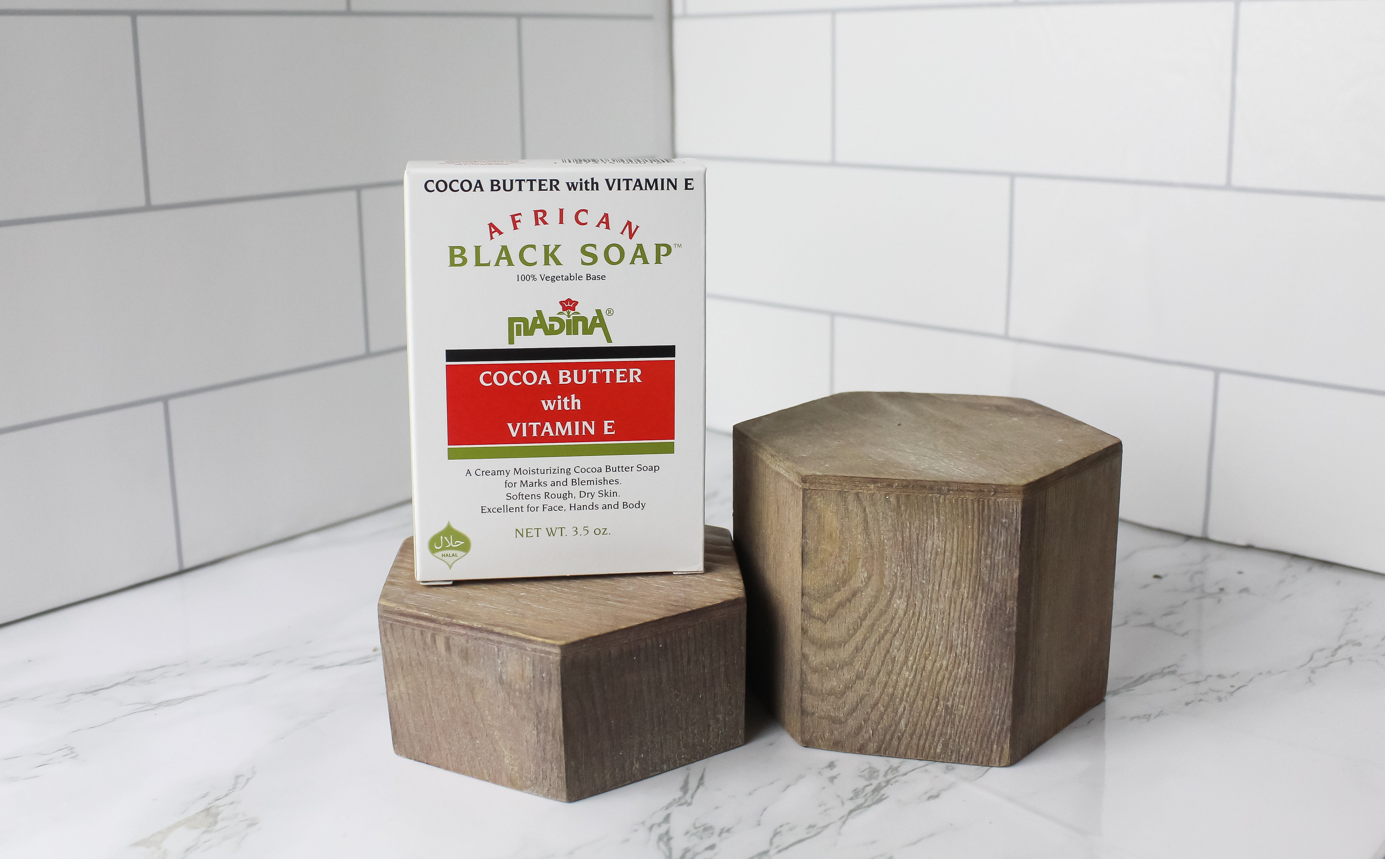 Cocoa Butter African Black Soap  & Vitami E Bar Soap - 3.5 oz