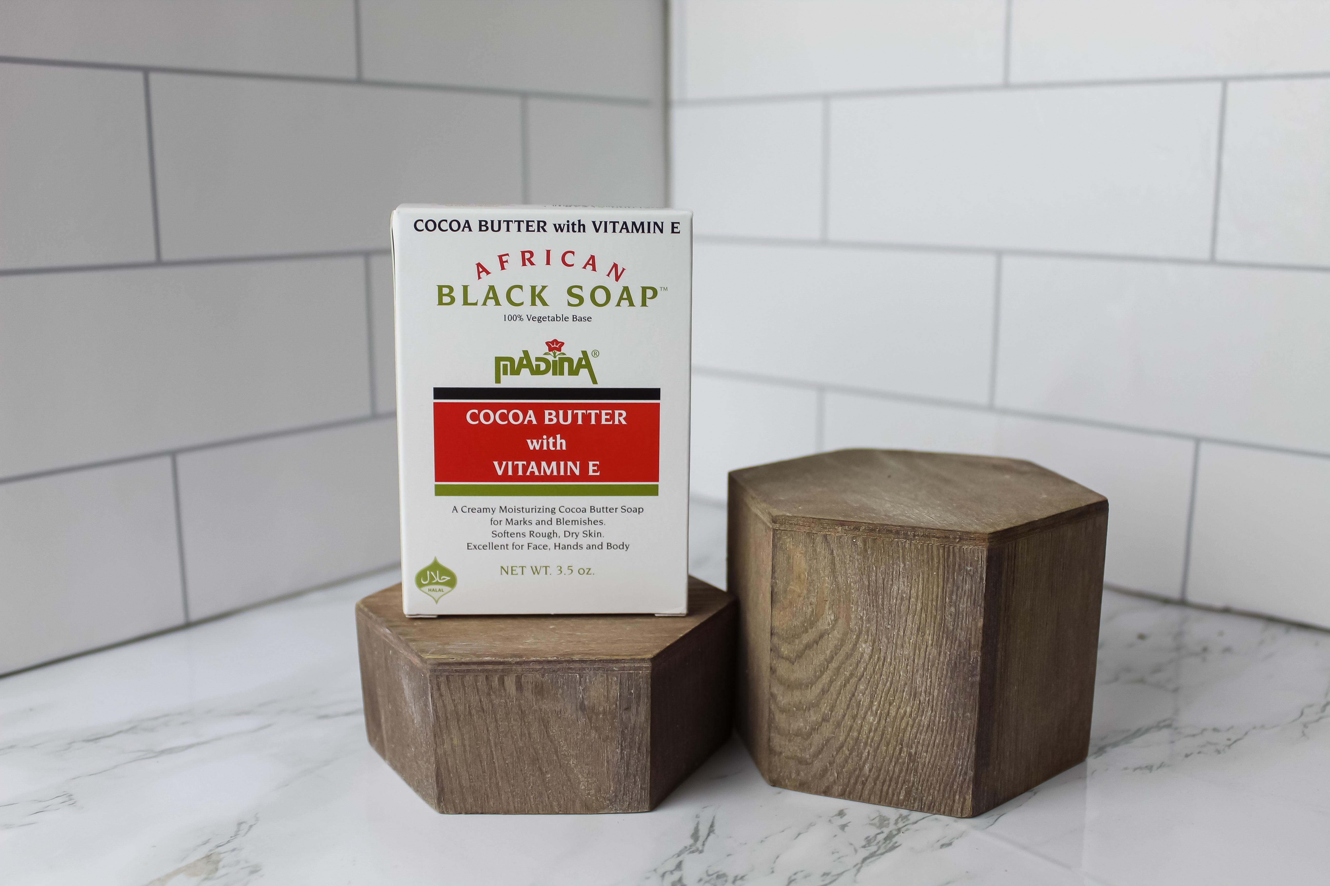 Cocoa Butter African Black Soap  & Vitami E Bar Soap - 3.5 oz
