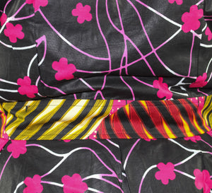 Pink & Black Flower Vest/Top