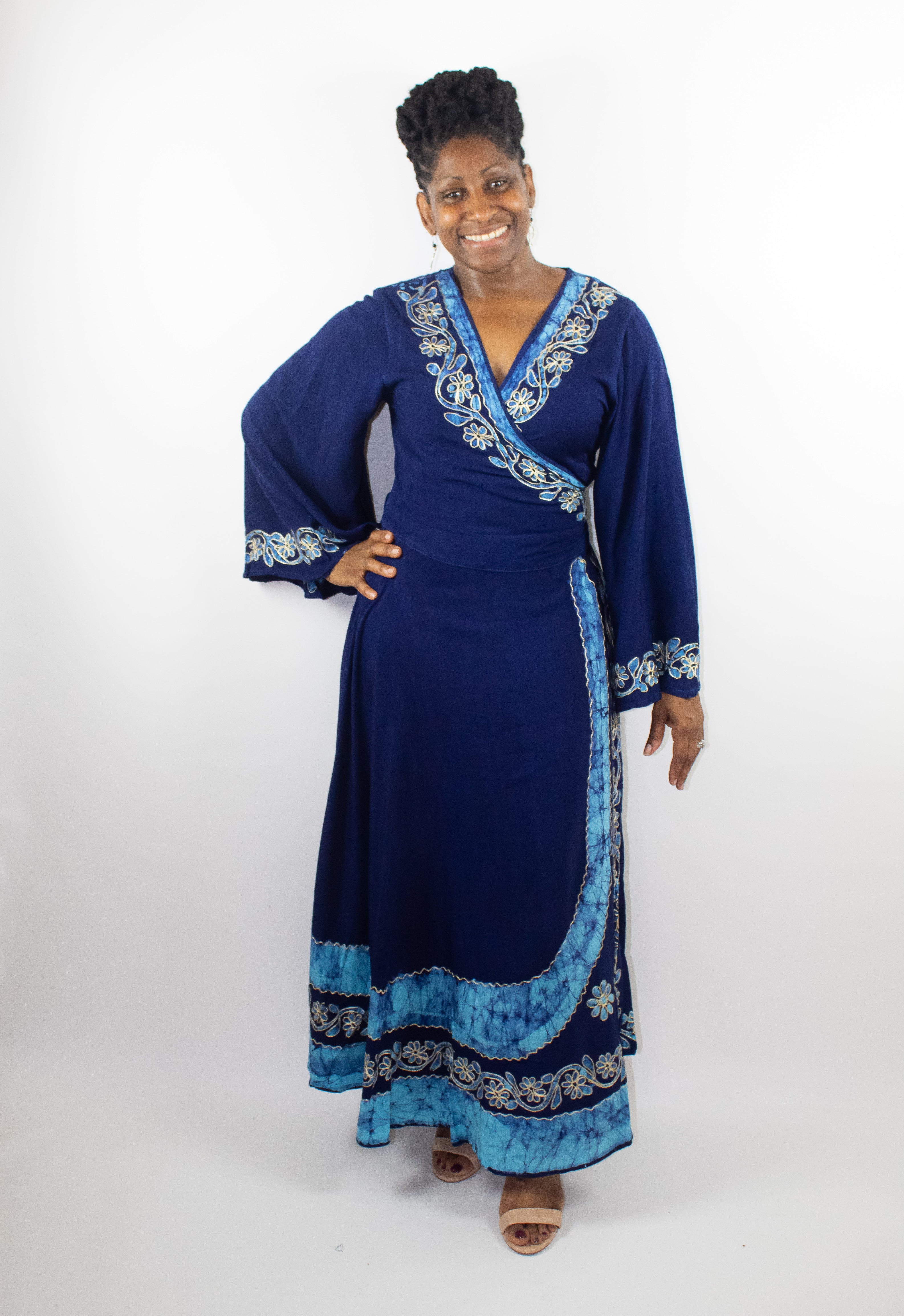Long Sleeve Wrap Dress