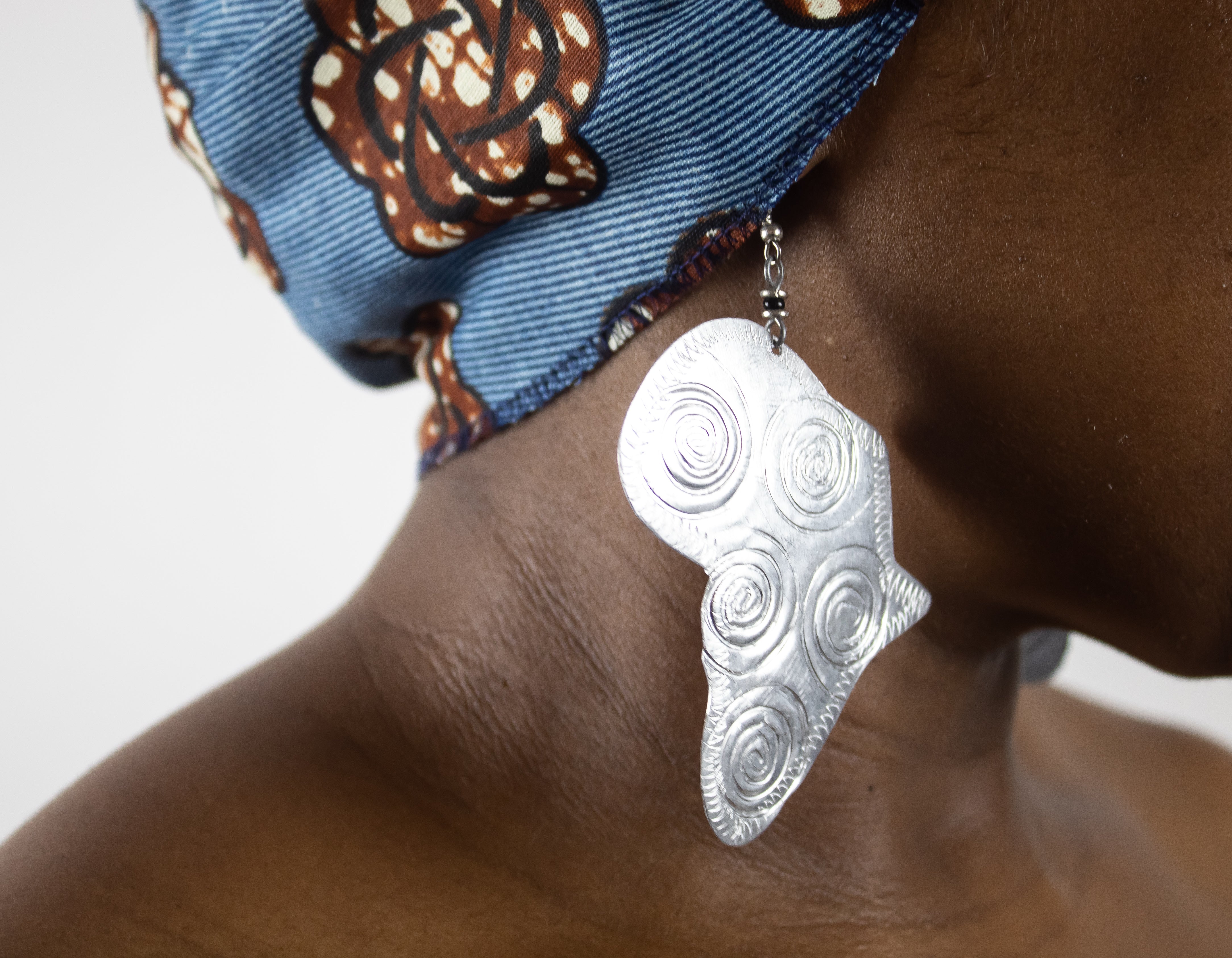 Silver African Earrings 