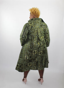 African Ankara Print High Low Top