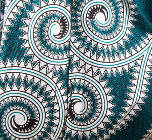 Teal Ankara High Low Dress