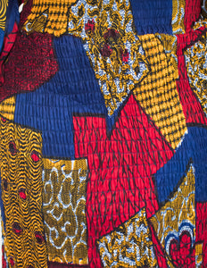 Red & Navy African Print 3 pc Sets,