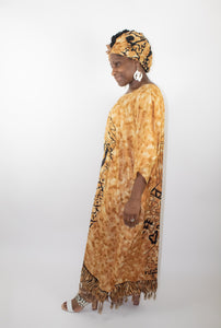 African Kaftan - Tan & Black