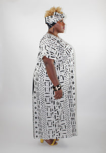 African Queen Kaftan - Black & White