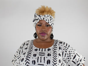 African Queen Kaftan - Black & White