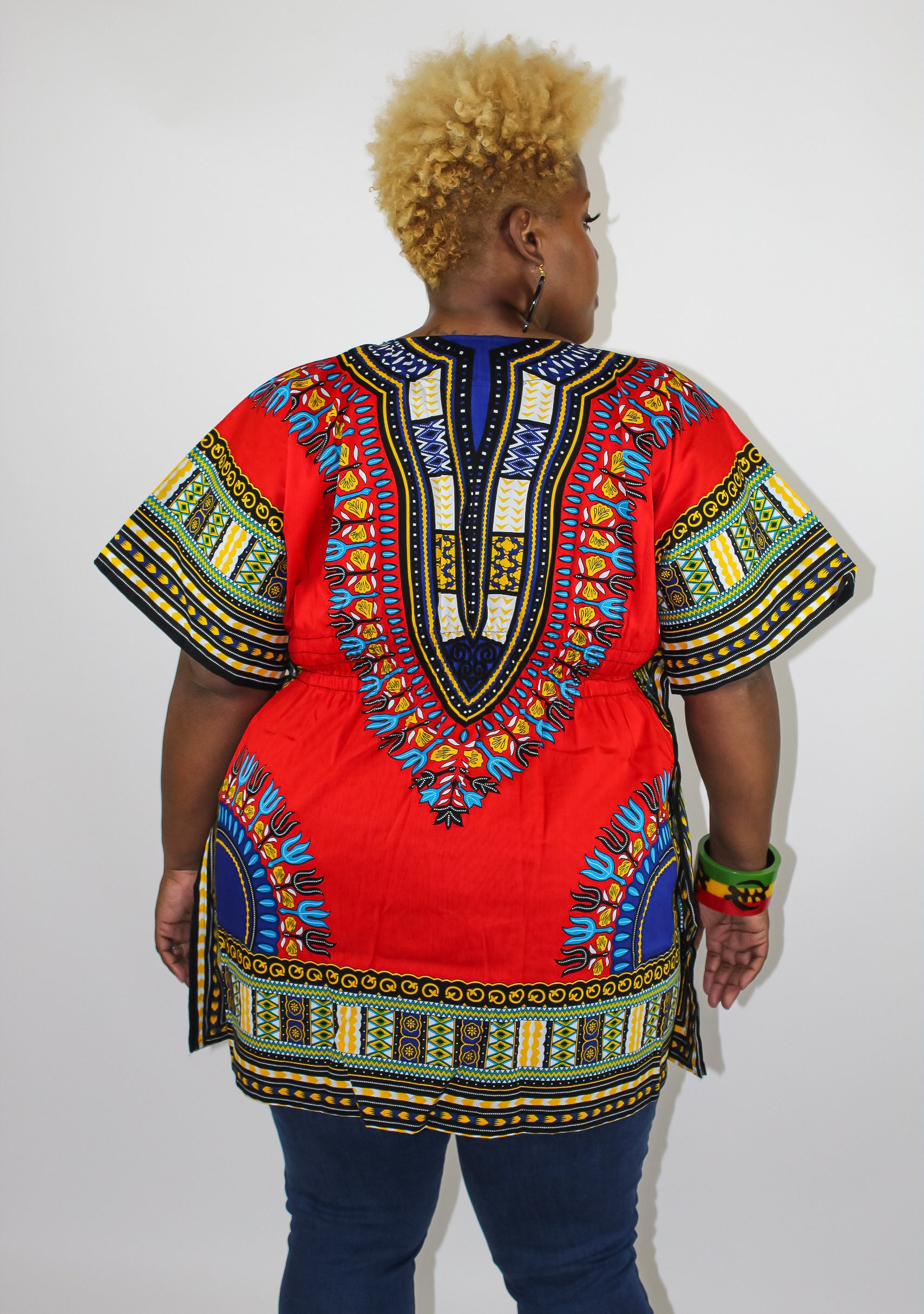 Red Dashiki Top