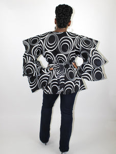 Black & White Swirl Top