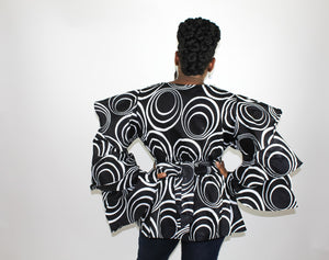 Black & White Swirl Top