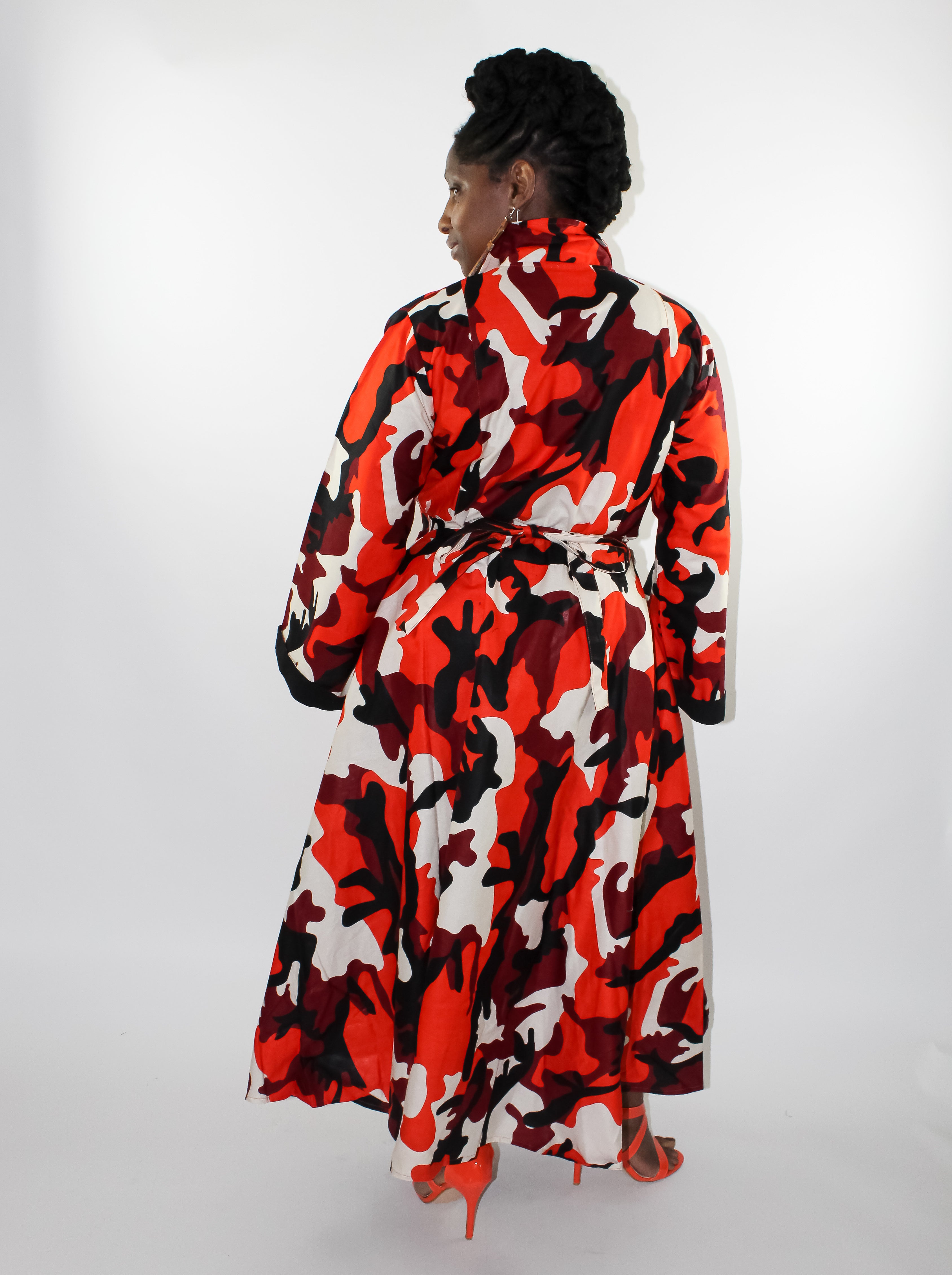 Autumn Camo Wrap Dress