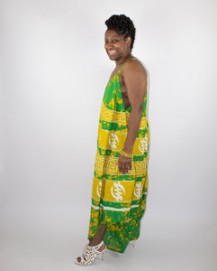 Batik Jumpsuit-Green & Yellow Green