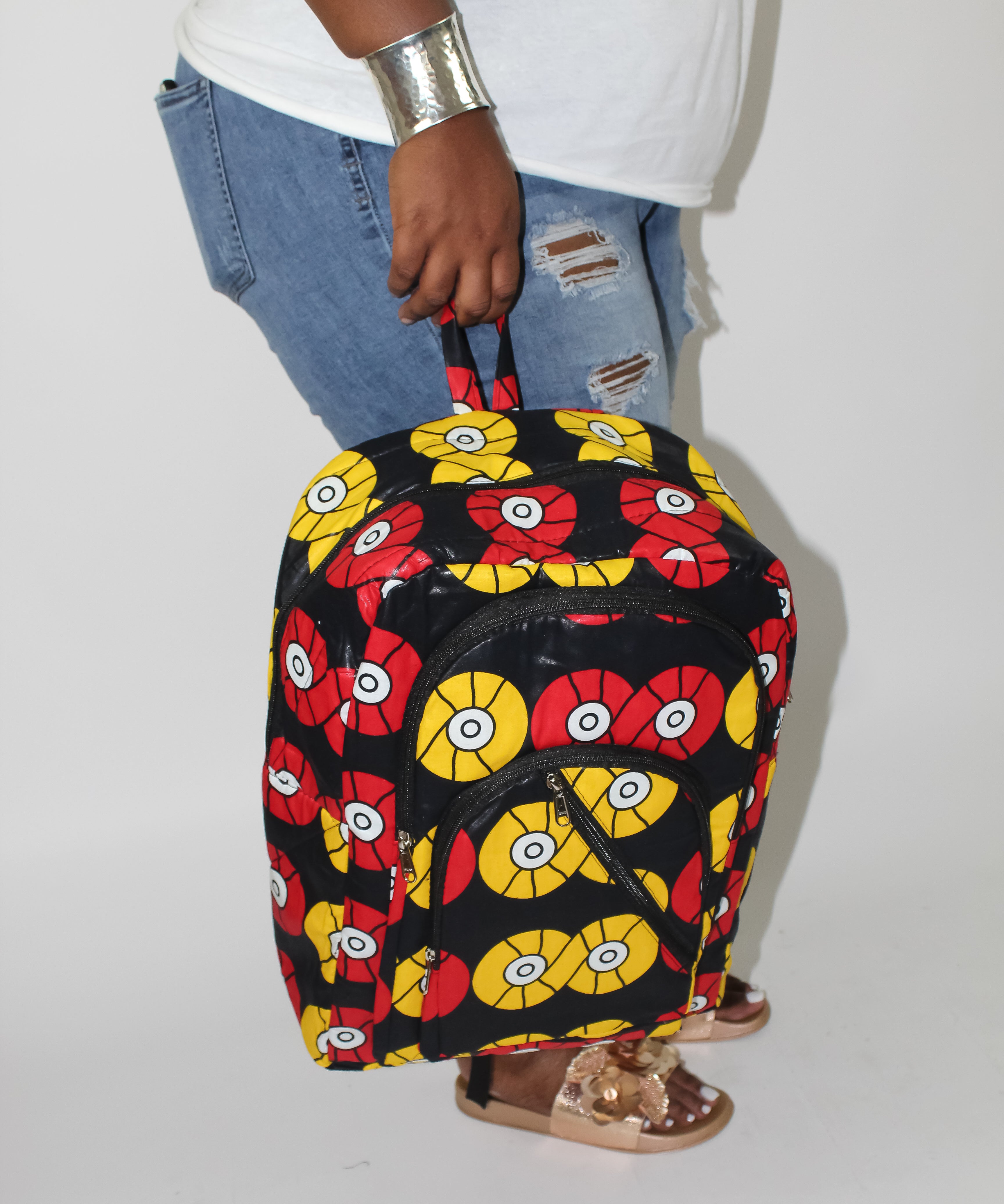 African Print Backpack