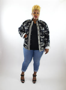 Reversible African Jacket-Elephant Print