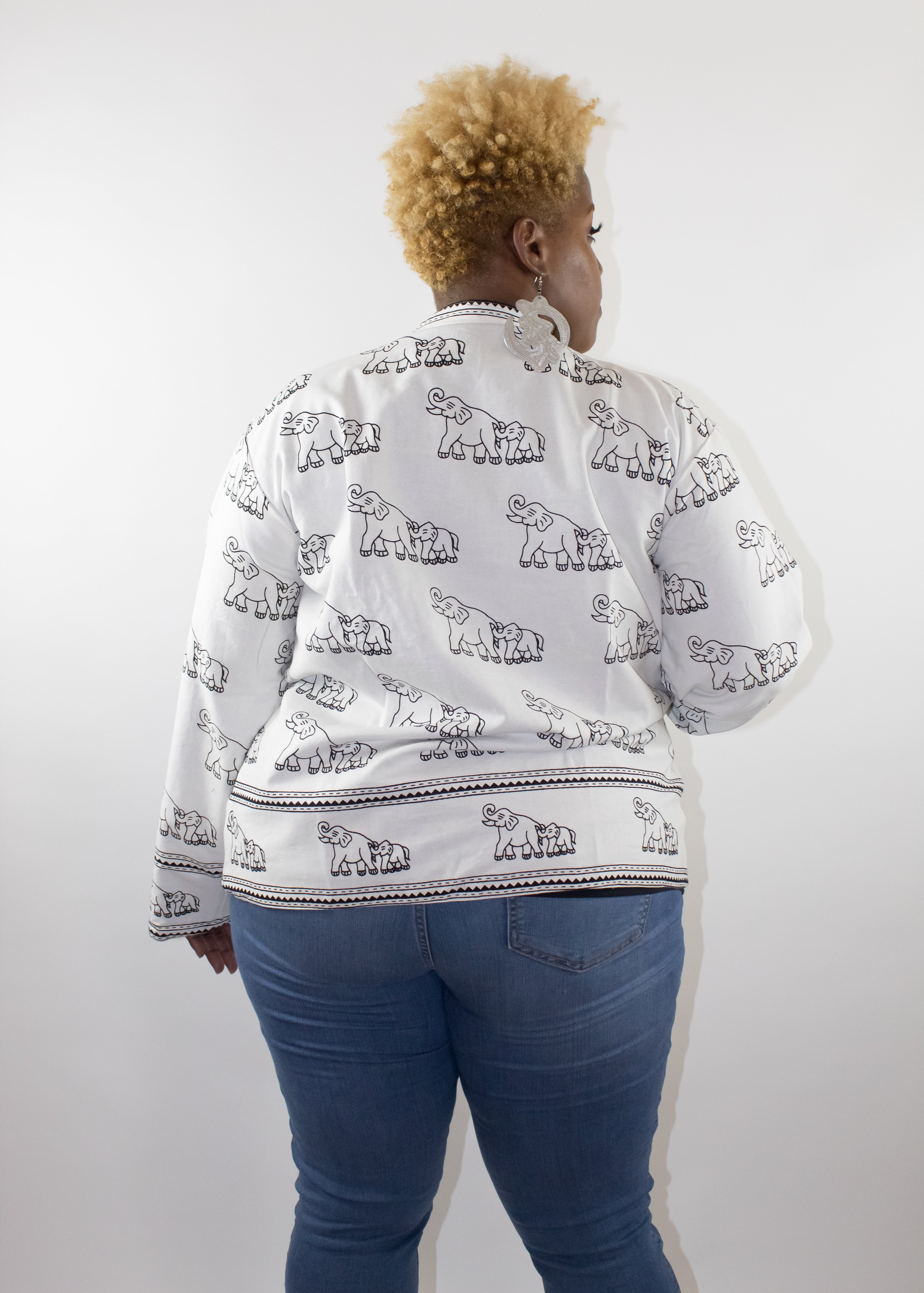 Reversible African Jacket-Elephant Print