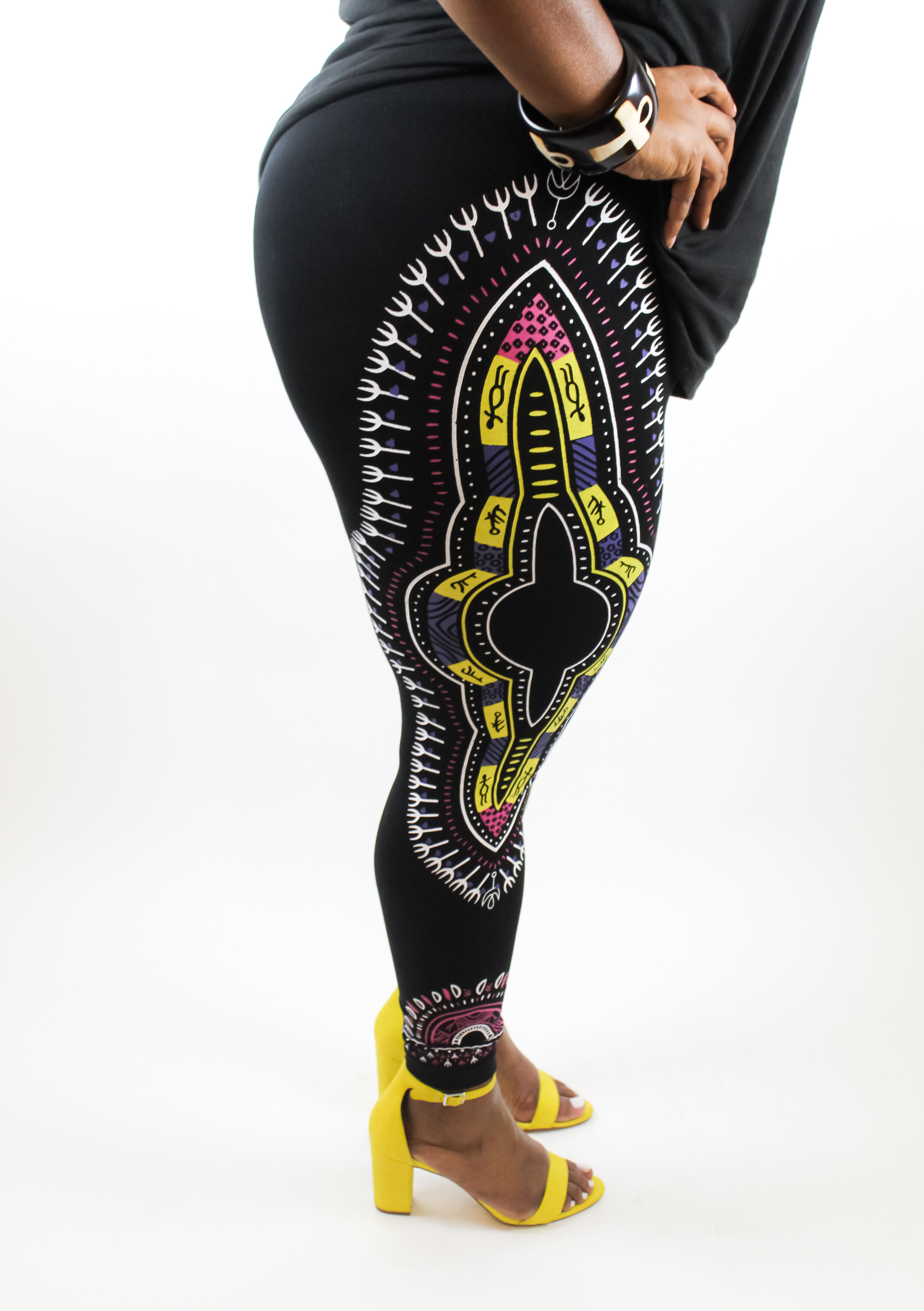 Multi Colored Print Dashiki Leggings