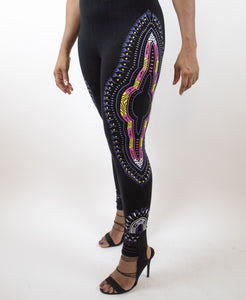 Multi Colored Print Dashiki Leggings