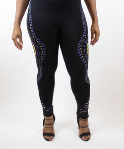 Multi Colored Print Dashiki Leggings