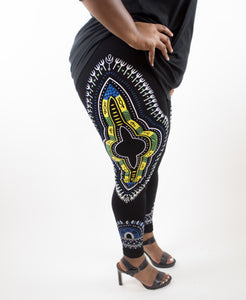 Multi Colored Print Dashiki Leggings