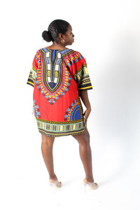 Red & Yellow Dashiki w/ Pockets