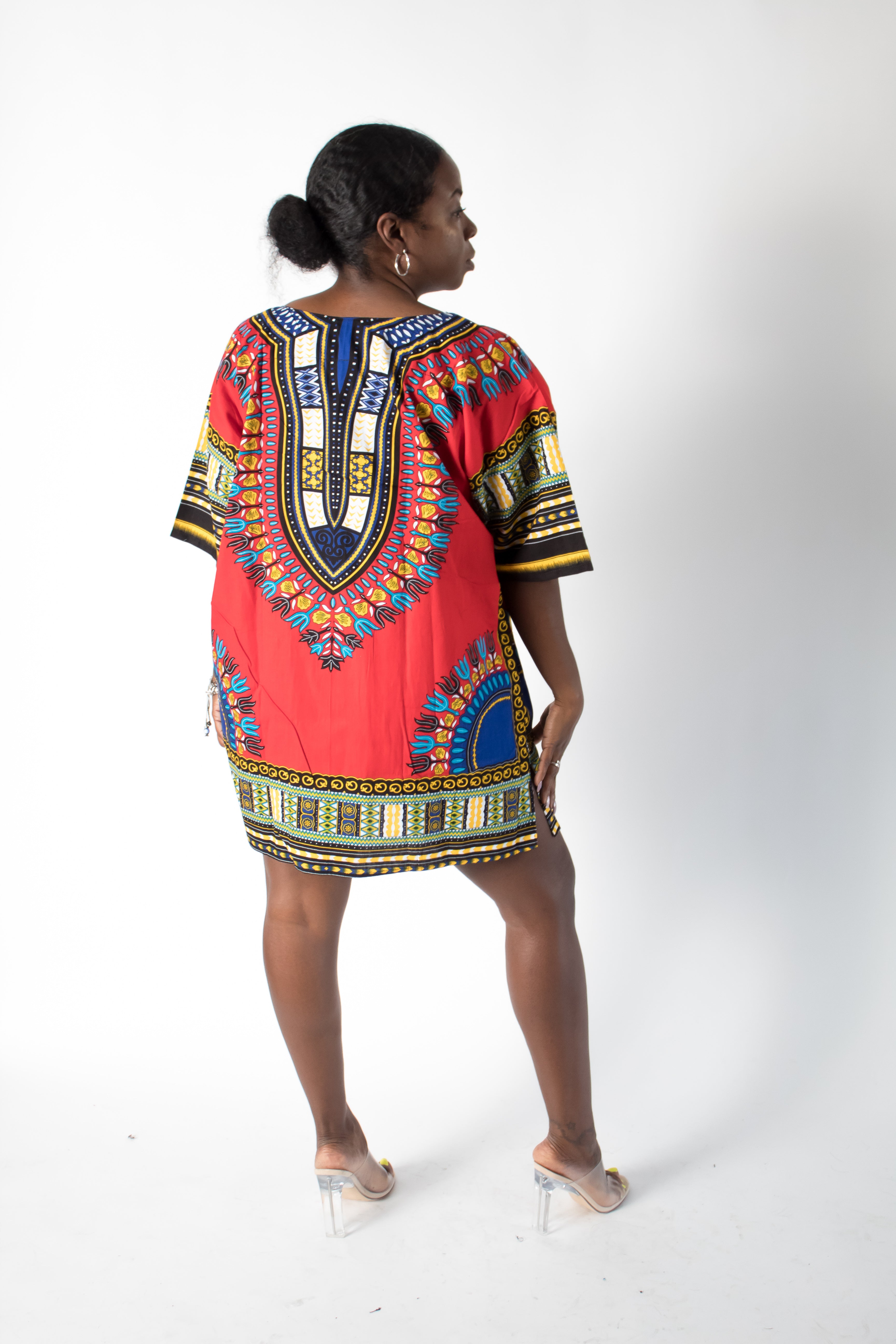 Red & Yellow Dashiki w/ Pockets